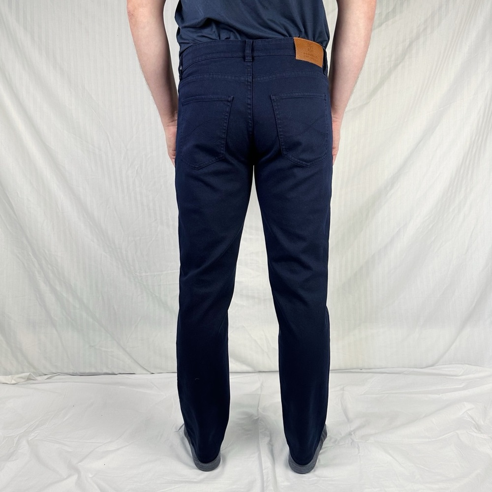 NWT Brunello Cucinelli Navy Dyed Denim Pants Traditional Fit Size IT 48 US 33